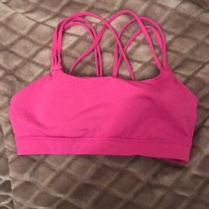 Hot pink sports bra